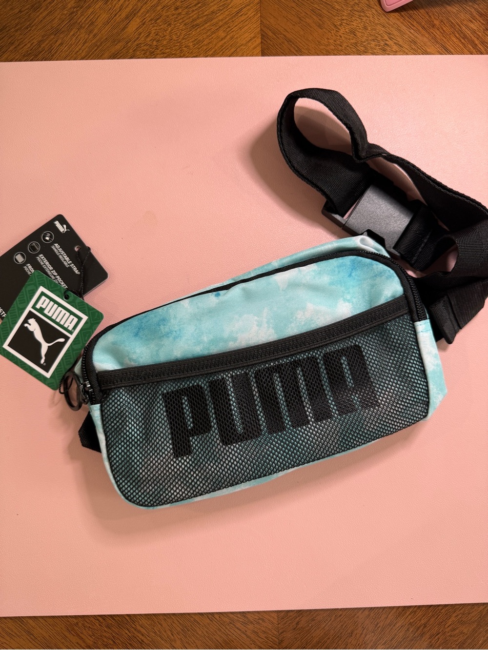 NWT Puma Icon Waist Pack 2.0 – Light Blue Tie Dye Belt Bag